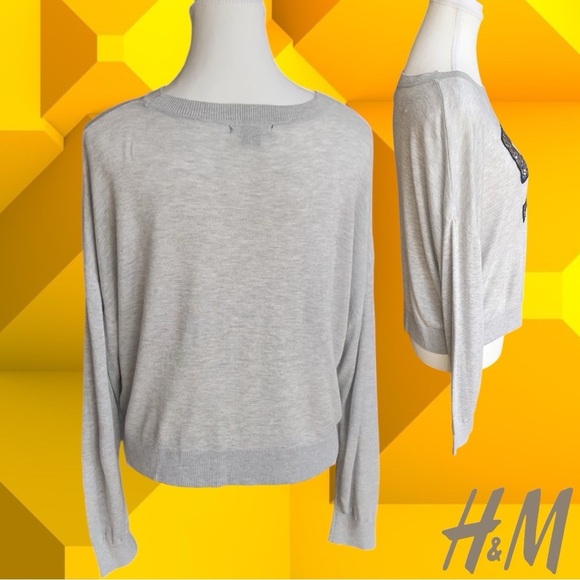H&M Light Gray Sweater with Sequin 58 - Picture 5 of 8